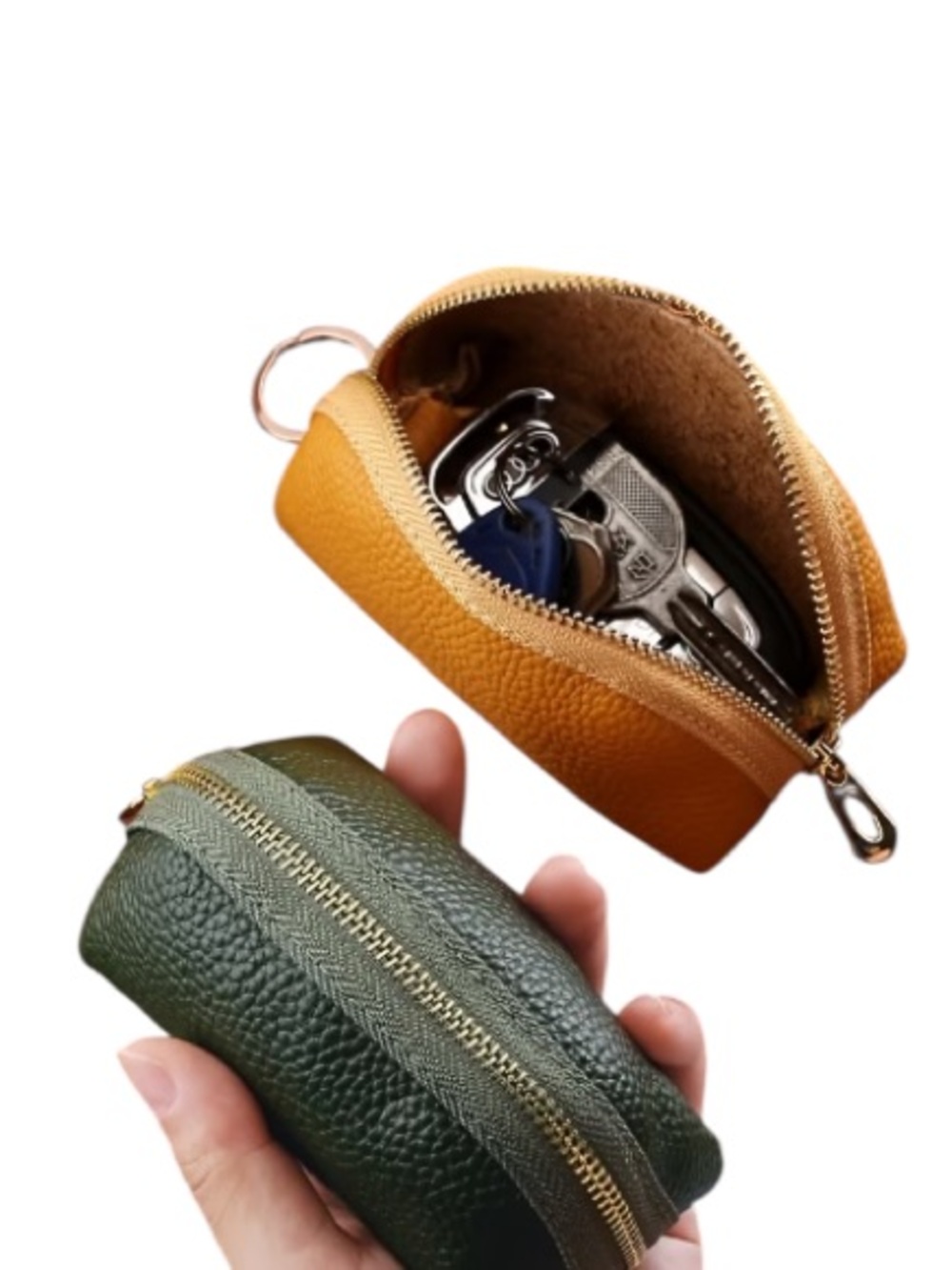 Mini essential Pebbled Key Pouch. - Picture 2 of 4
